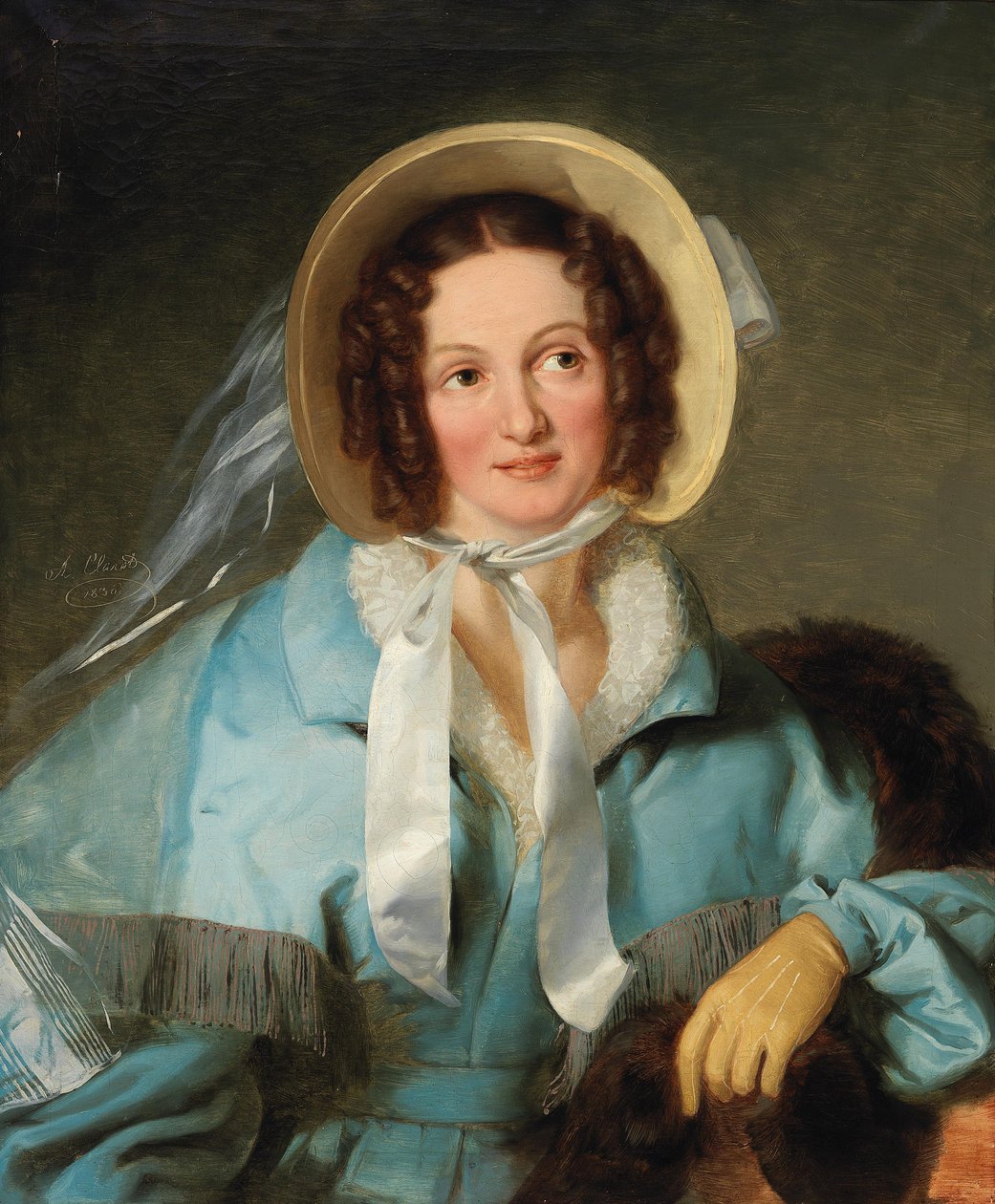 Portret damy w kapeluszu autorstwa Alexander Clarot