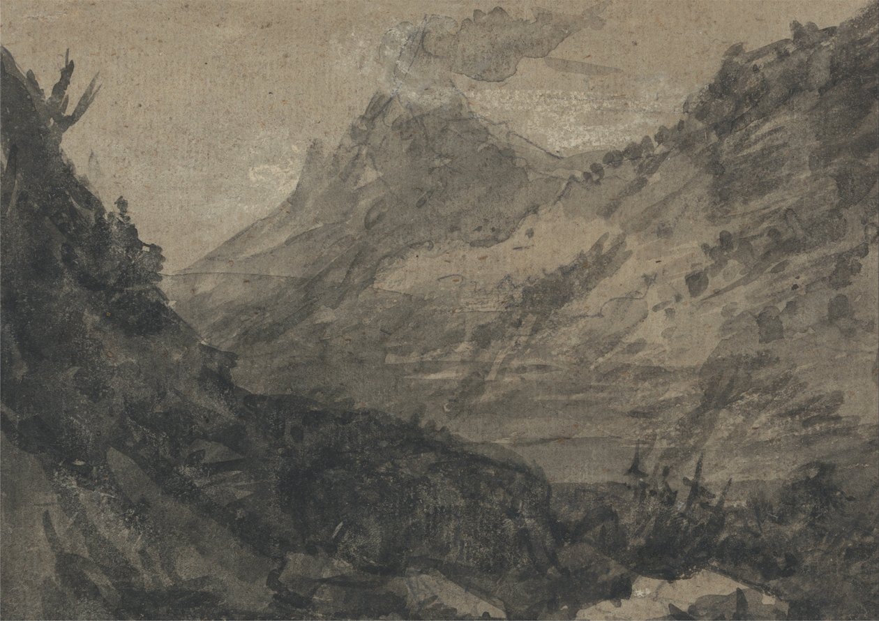 Górzysty krajobraz autorstwa Alexander Cozens