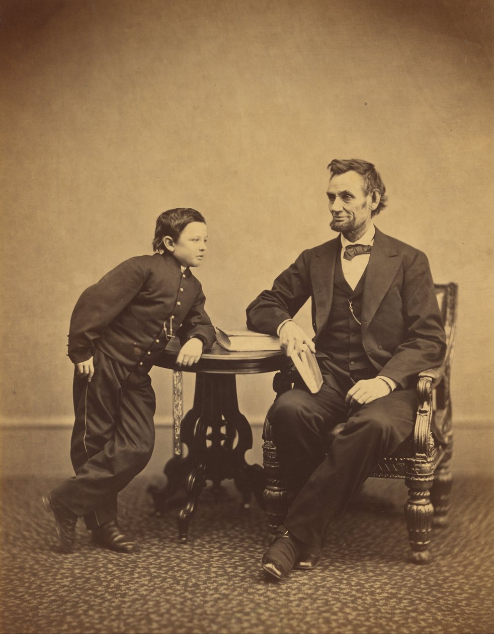Abraham Lincoln i jego drugi syn Thomas autorstwa Alexander Gardner