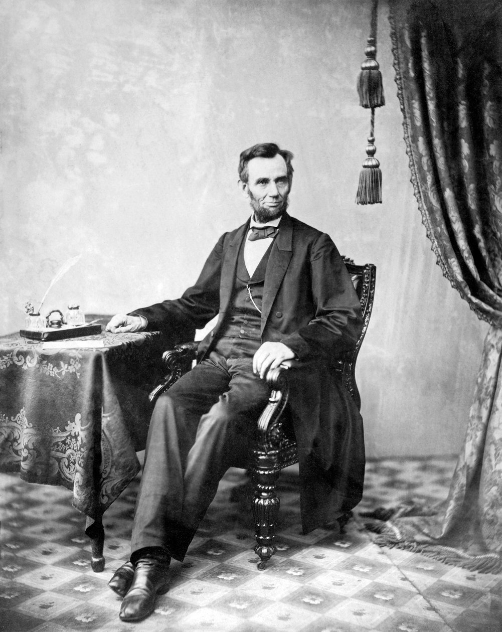 Abraham Lincoln pozuje w nowej galerii Gardnera autorstwa Alexander Gardner
