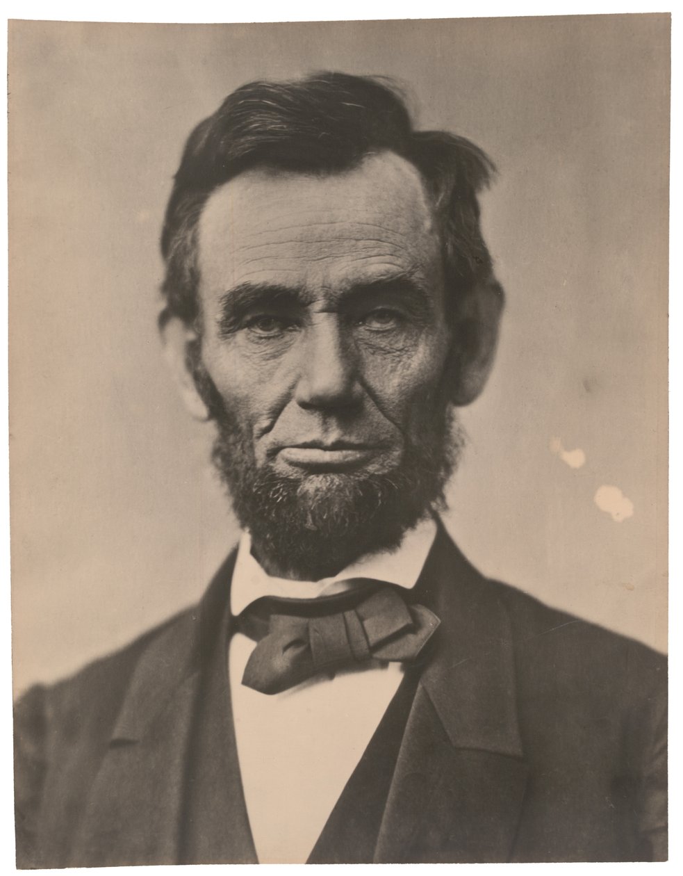 Portret Abrahama Lincolna, listopad 1863 r., wydrukowany ok. 1910 r. (zdjęcie w sepii) autorstwa Alexander Gardner