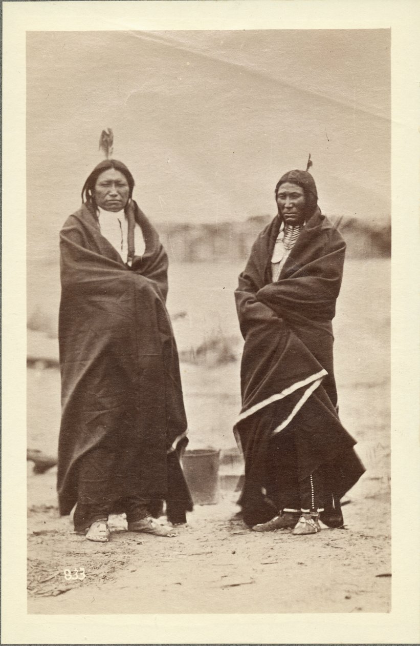 Dwaj waleczni, Dakota, 1868 (odbitka albuminowa) autorstwa Alexander Gardner