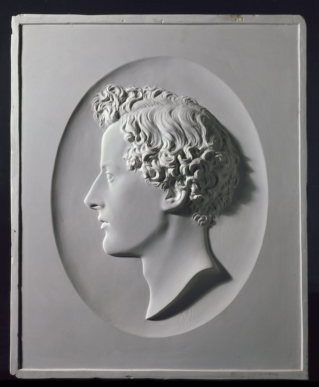 Portret profilowy Johna Everetta Millaisa, ok. 1854 (gips paryski) autorstwa Alexander Munro