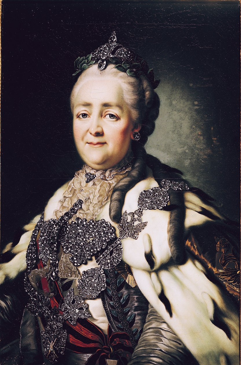 Portret Katarzyny II (1729-96) Rosji autorstwa Alexander Roslin