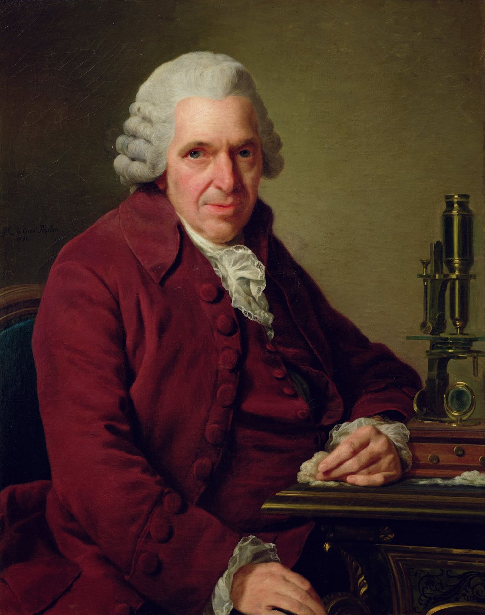 Portret Louisa Jean Marie Daubenton (1716-1800) 1791 autorstwa Alexander Roslin