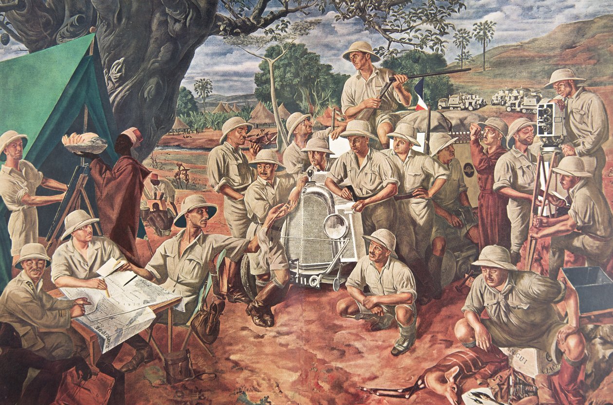 Wyprawa z Rysunków i Malowideł Afryki, realizowana podczas wyprawy Citroen Centre Afrique, druga misja Haardt Audouin-Dubreuil, wyd. Paryż, 1927 autorstwa Alexander Yakovlev