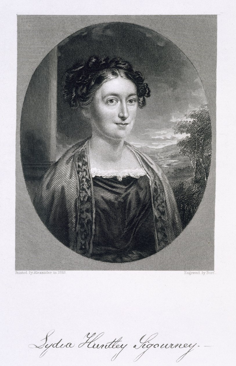 Lydia Huntley Sigourney (1791-1865), grawerowana przez Burta autorstwa Alexander
