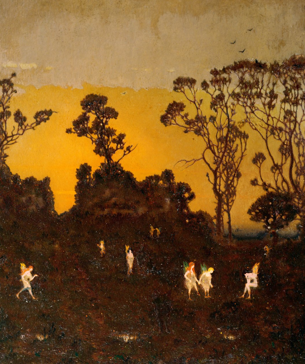 Hamadriady o świcie, ok. 1910 autorstwa Alexander Abdo
