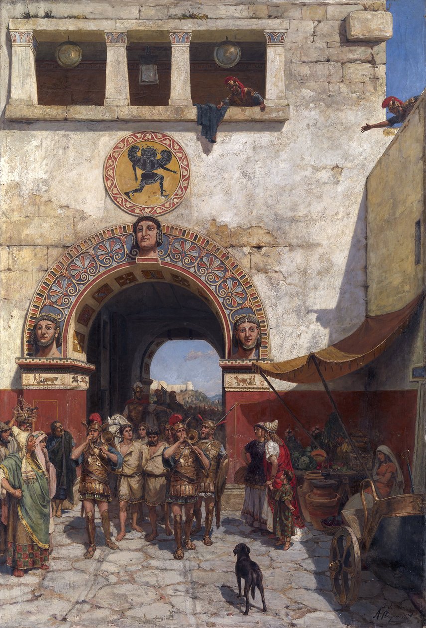 Brama w Volterra, Etruria autorstwa Alexander Alexandrovich Svedomsky