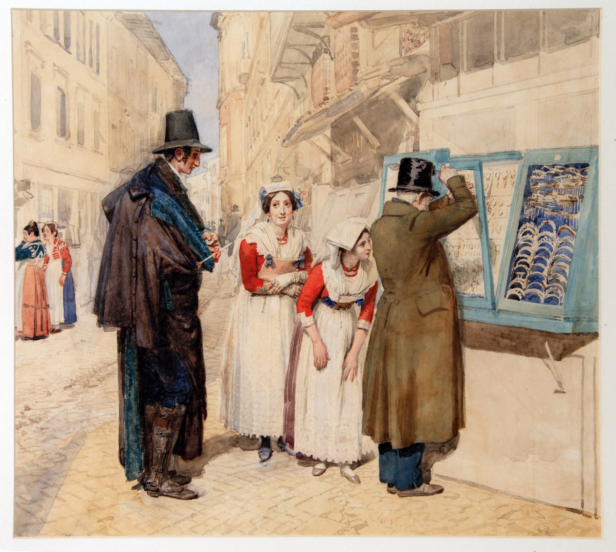 Oblubieniec wybiera pierścionek dla swojej narzeczonej, 1838 autorstwa Alexander Andreyevich Ivanov