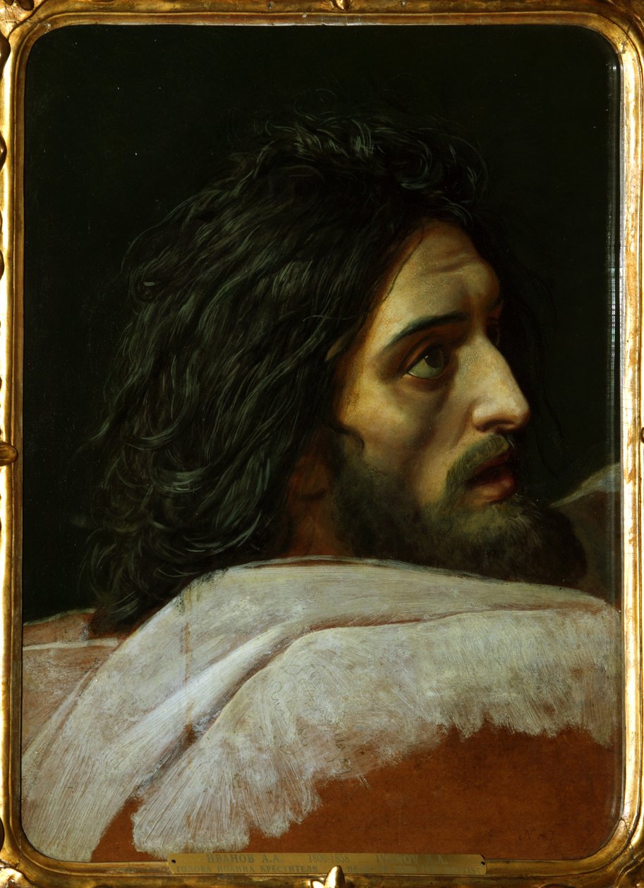 Głowa św. Jana Chrzciciela, koniec lat 30. XIX wieku autorstwa Alexander Andreyevich Ivanov
