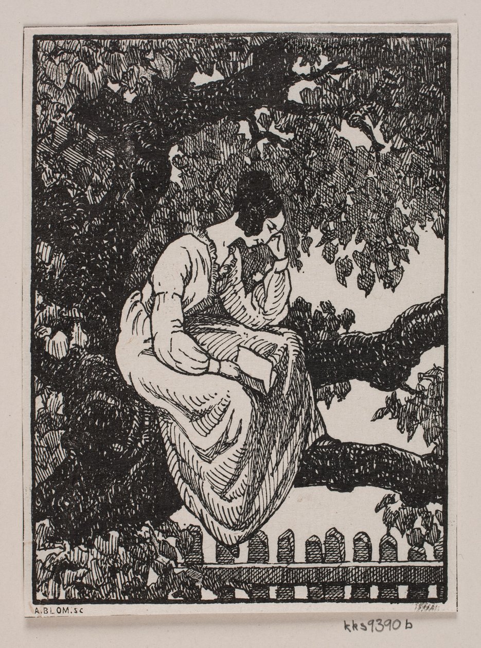 Duński:  Winieta do "Posthuset i Hirschholm" H. Hertza autorstwa Alexander Blom