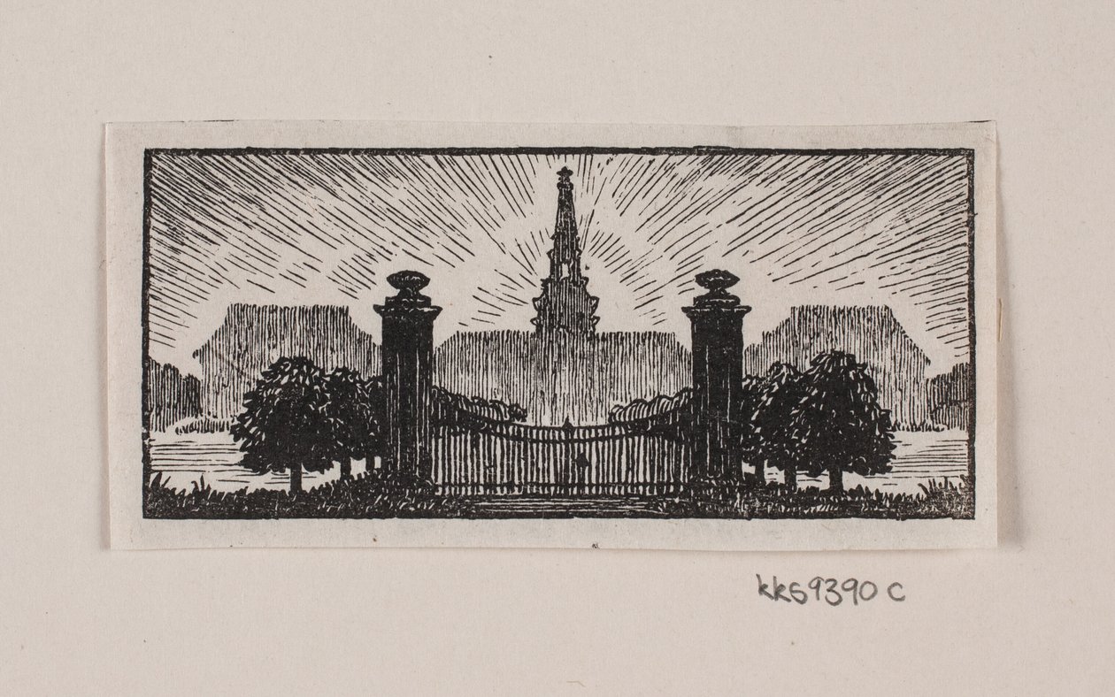 Duński:  Winieta do "Posthuset i Hirschholm" H. Hertza autorstwa Alexander Blom