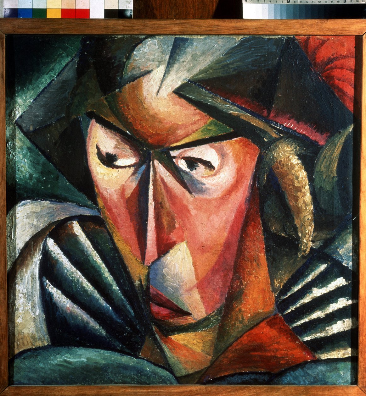 Portret żony artysty. Obraz Aleksandra Konstantinowicza Bogomazowa (1880-1930). Olej na płótnie, 57 x 57 cm autorstwa Alexander Bogomazov