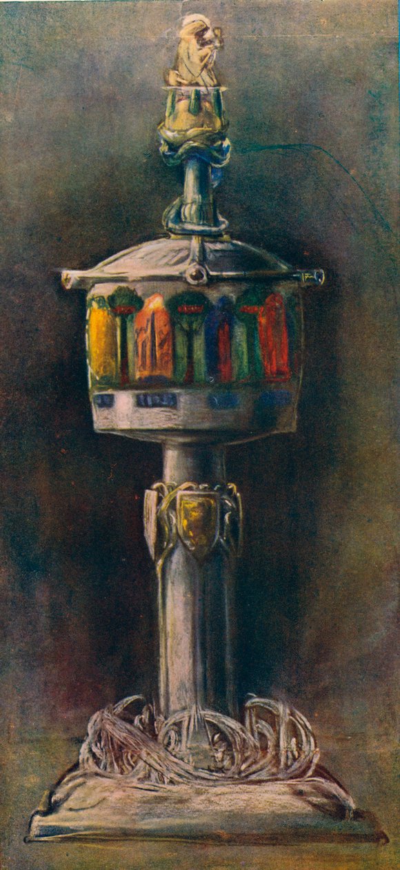 Srebrny Puchar z emaliami Bassetaille, 1903 autorstwa Alexander Fisher