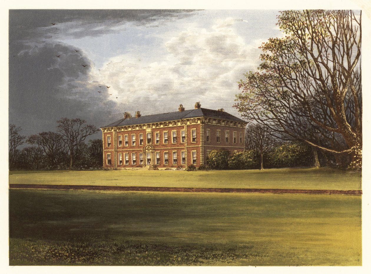Beningbrough Hall, Yorkshire, Anglia. 1880 (grawerowanie) autorstwa Alexander Francis (after) Lydon