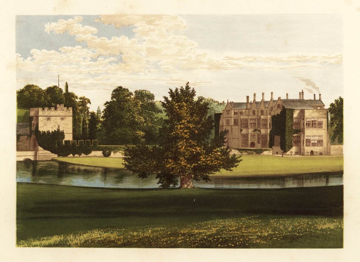 Zamek Broughton, Oxfordshire, Anglia. autorstwa Alexander Francis (after) Lydon