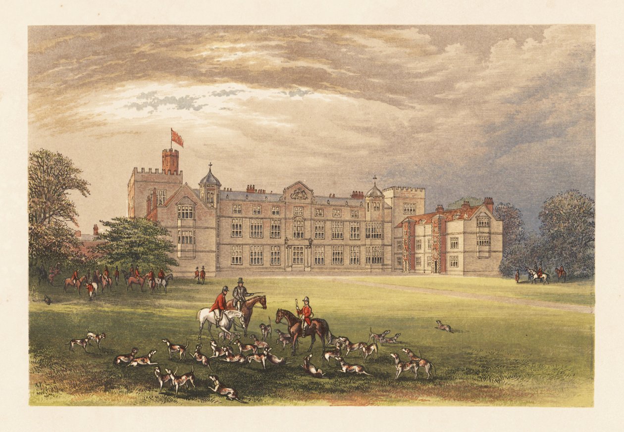 Burton Constable Hall, Yorkshire, Anglia. autorstwa Alexander Francis (after) Lydon