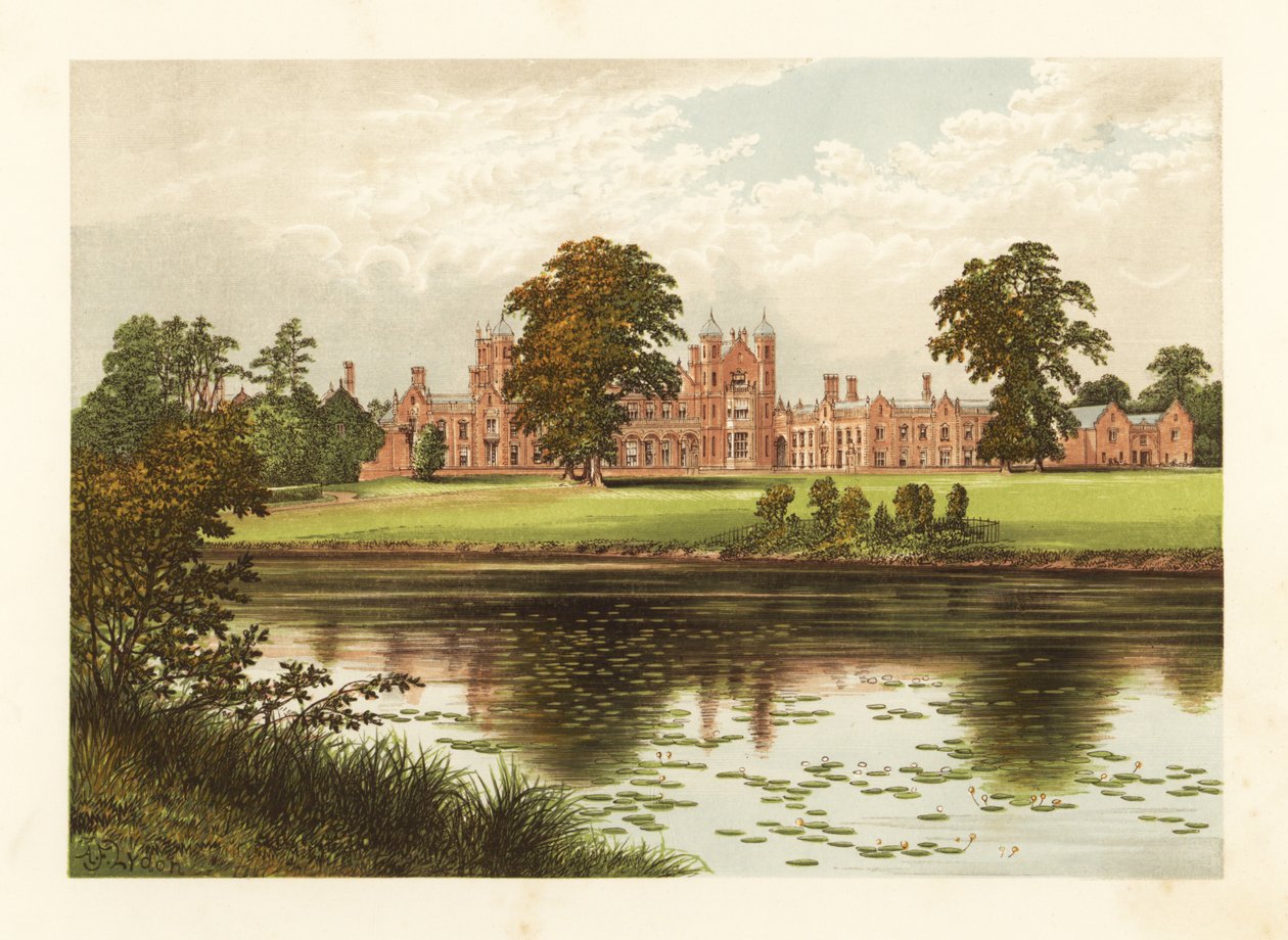 Capesthorne Hall, Cheshire, Anglia. autorstwa Alexander Francis (after) Lydon