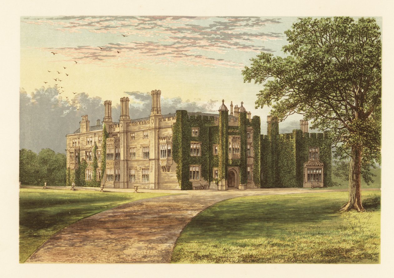 Drakelowe Hall, Derbyshire, Anglia. autorstwa Alexander Francis (after) Lydon