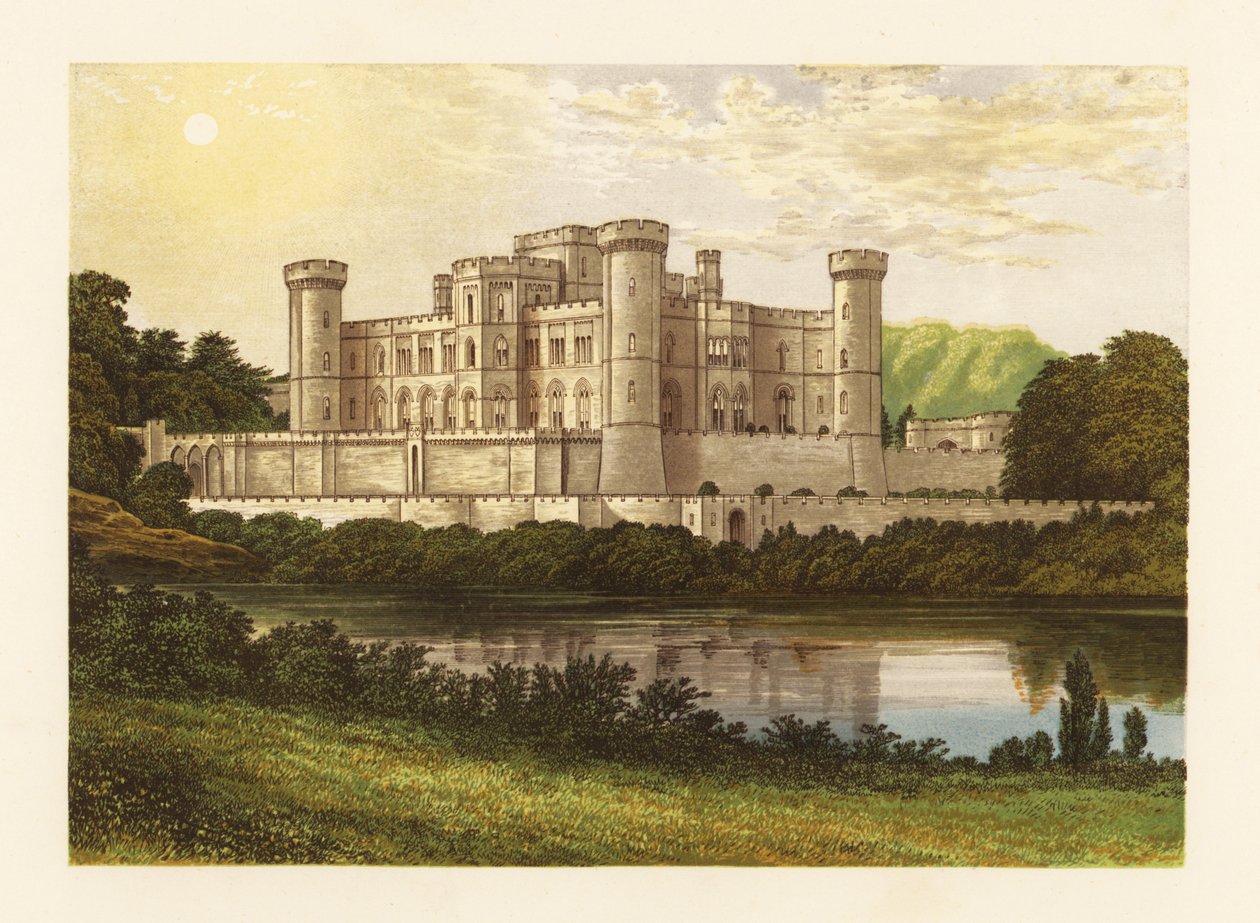 Zamek Eastnor, Herefordshire, Anglia. autorstwa Alexander Francis (after) Lydon