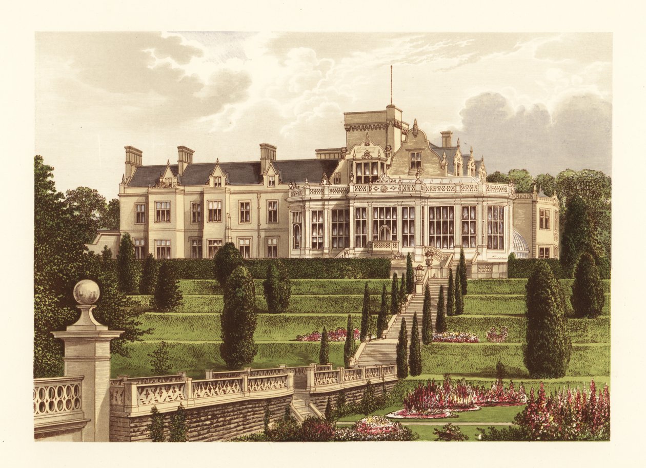 Easton Hall, Lincolnshire, Anglia. autorstwa Alexander Francis (after) Lydon