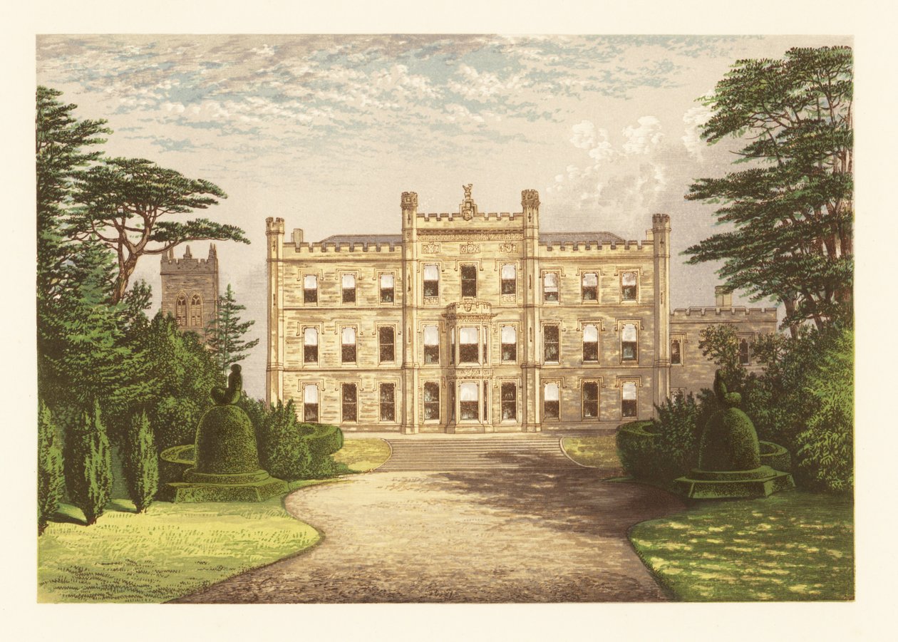 Zamek Elvaston, Derbyshire, Anglia. autorstwa Alexander Francis (after) Lydon