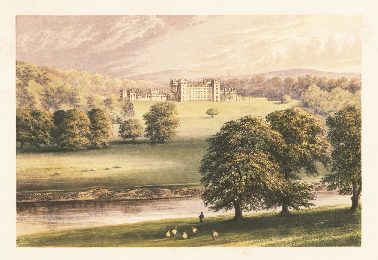 Podłogi Zamek, Roxburghshire, Szkocja. autorstwa Alexander Francis (after) Lydon