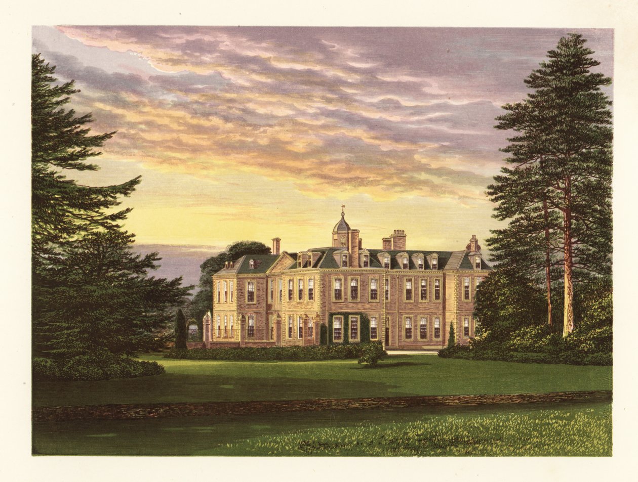 Hanbury Hall, Worcestershire, Anglia. autorstwa Alexander Francis (after) Lydon