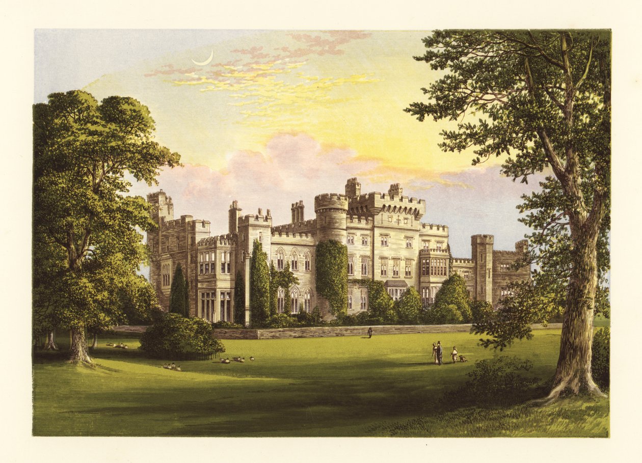 Zamek Hawarden, Flintshire, Walia. autorstwa Alexander Francis (after) Lydon