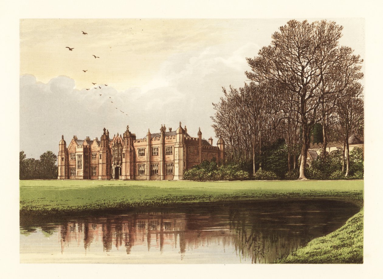 Hengrave Hall, Suffolk, Anglia. autorstwa Alexander Francis (after) Lydon