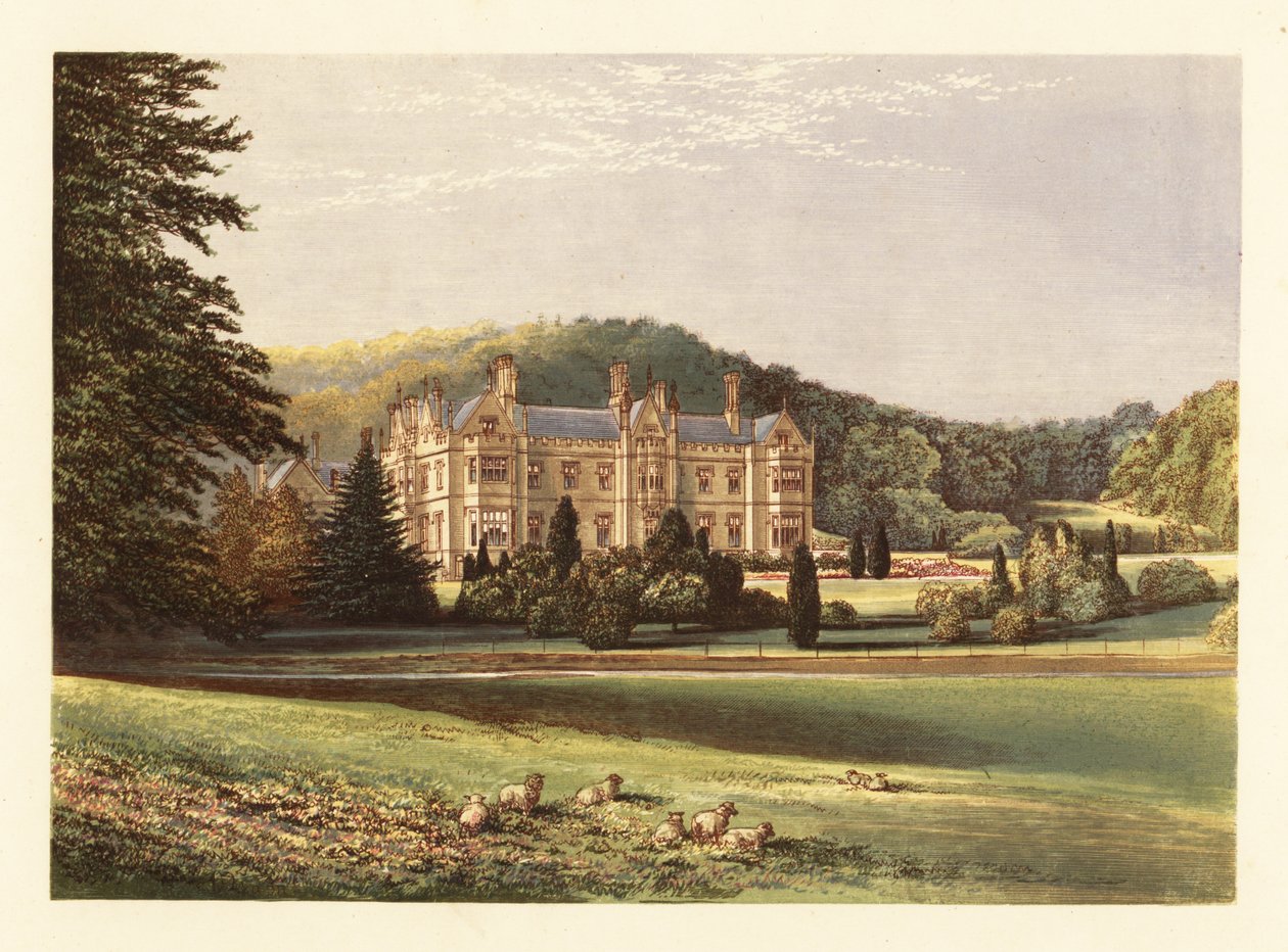 Mamhead, Devon, Anglia. ,1880 (grawerowanie) autorstwa Alexander Francis (after) Lydon
