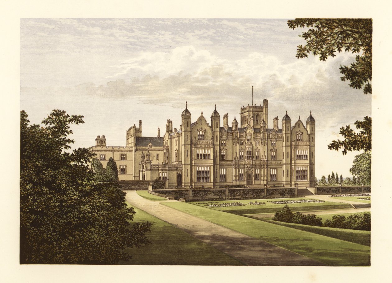 Merevale Hall, Warwickshire, Anglia. autorstwa Alexander Francis (after) Lydon