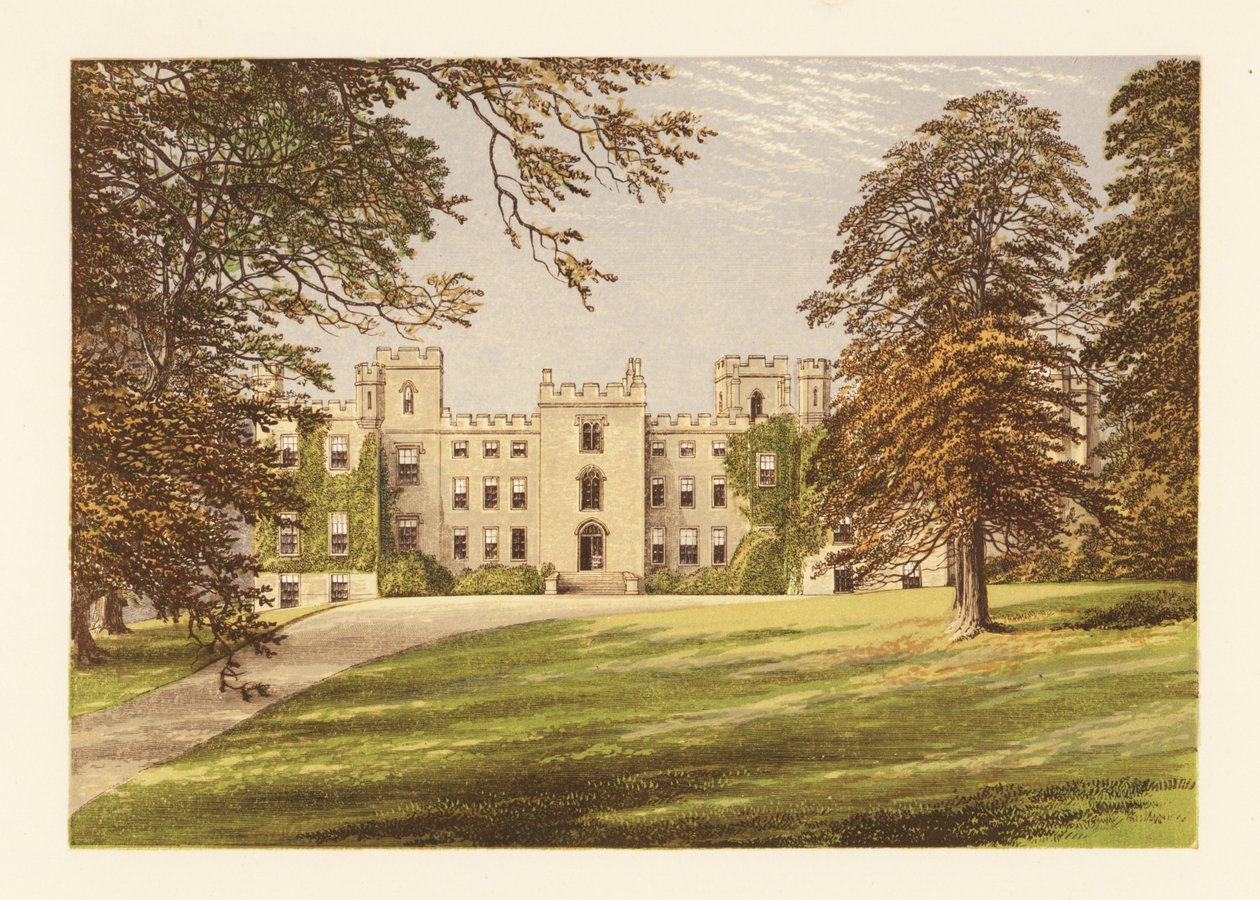 Zamek Mulgrave, Yorkshire, Anglia. autorstwa Alexander Francis (after) Lydon