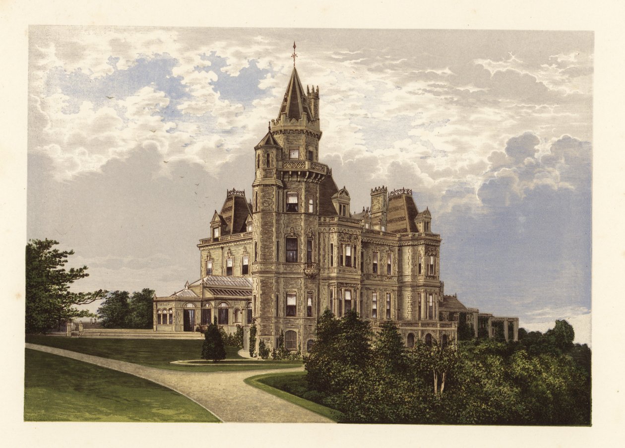 Normanhurst, Sussex, Anglia. ,1880 (grawerowanie) autorstwa Alexander Francis (after) Lydon