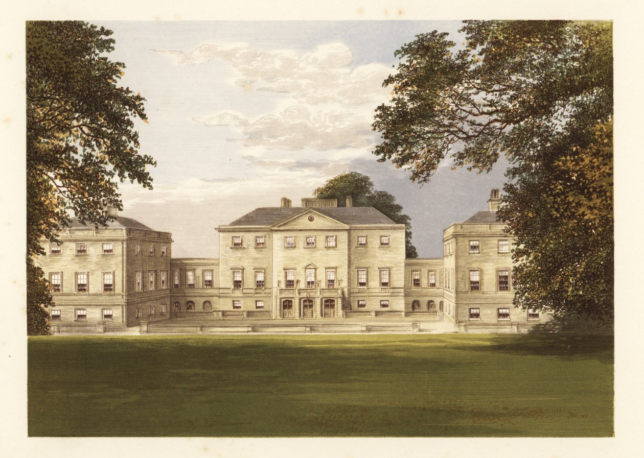 Park Nuneham, Berkshire, Anglia. ,1880 (grawerowanie) autorstwa Alexander Francis (after) Lydon