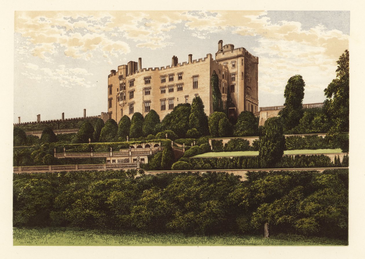 Zamek Powis, Montgomeryshire, Walia. autorstwa Alexander Francis (after) Lydon