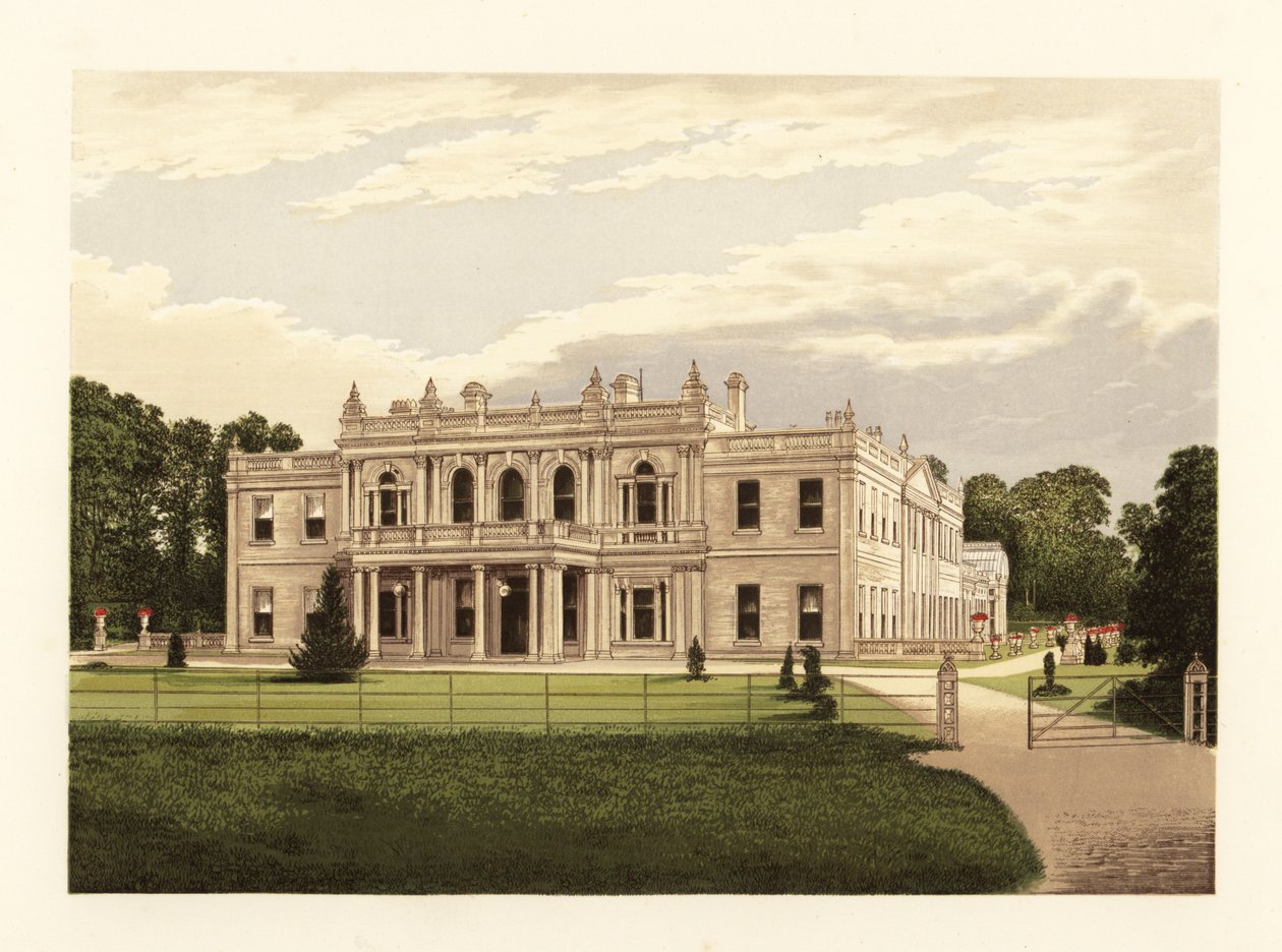 Rolleston Hall, Staffordshire, Anglia. autorstwa Alexander Francis (after) Lydon