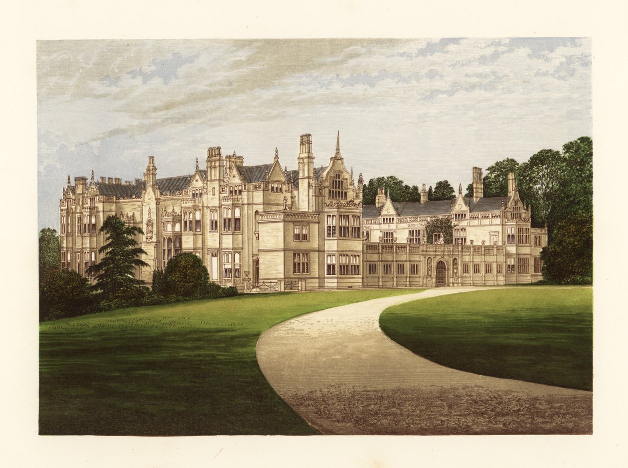 Rushton Hall, Northamptonshire, Anglia. autorstwa Alexander Francis (after) Lydon