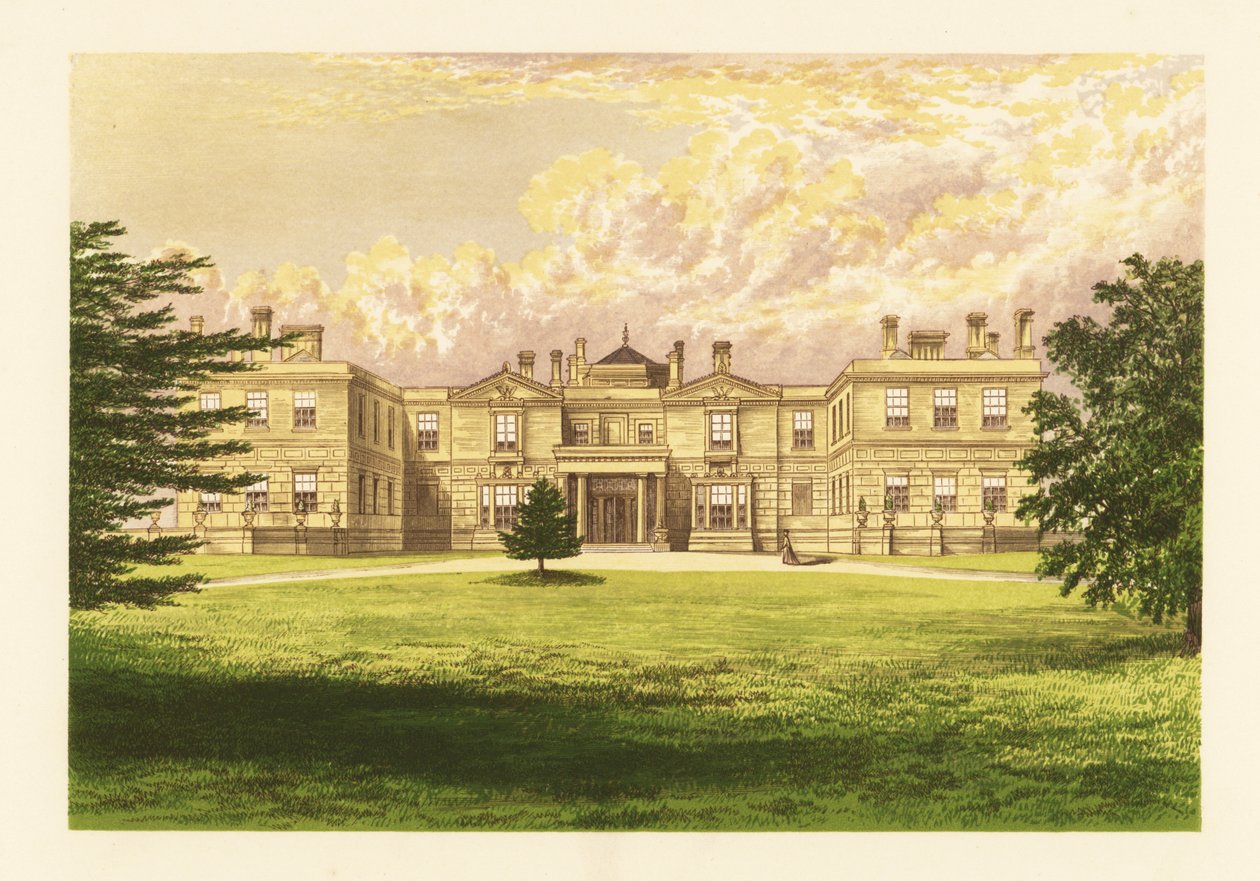 Swithland Hall, Leicestershire, Anglia. autorstwa Alexander Francis (after) Lydon