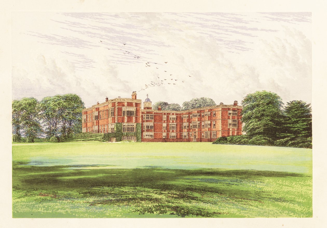 Świątynia Newsam, Yorkshire, Anglia. ,1880 (grawerowanie) autorstwa Alexander Francis (after) Lydon