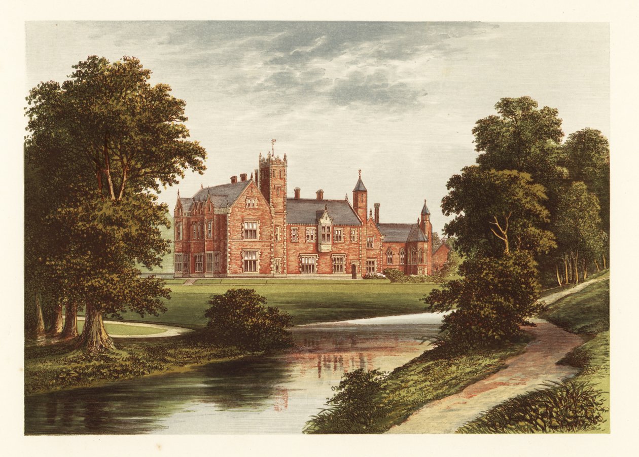 Zarośla Priory, Yorkshire, Anglia. ,1880 (grawerowanie) autorstwa Alexander Francis (after) Lydon