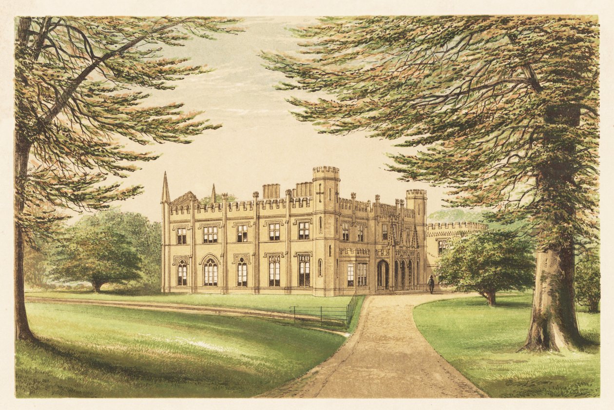 Park Thrybergh, Yorkshire, Anglia. 1880 (grawerowanie) autorstwa Alexander Francis (after) Lydon