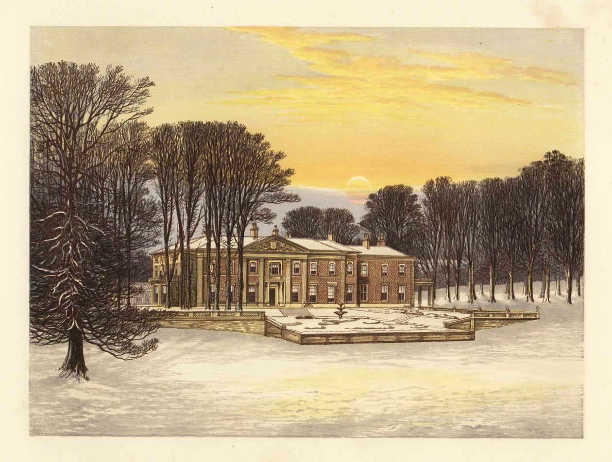 Zimowa scena z Down House, Dorsetshire, Anglia. autorstwa Alexander Francis (after) Lydon