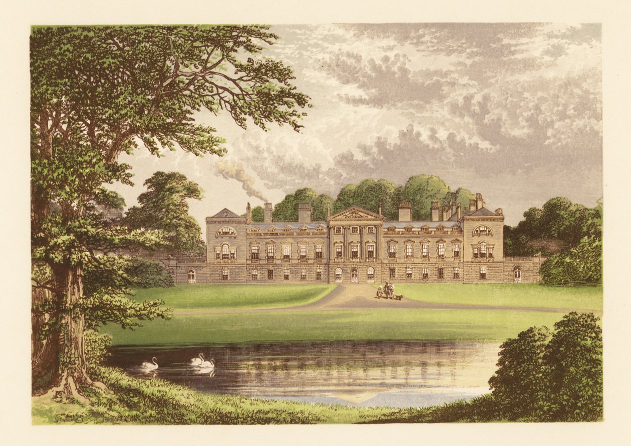 Opactwo Woburn, Bedfordshire, Anglia. autorstwa Alexander Francis (after) Lydon