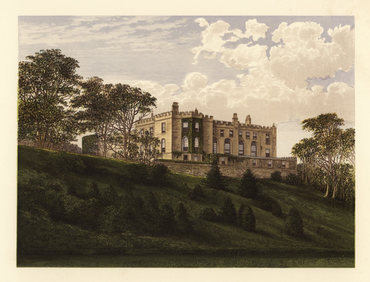 Workington Hall, Cumberland, Anglia. autorstwa Alexander Francis (after) Lydon