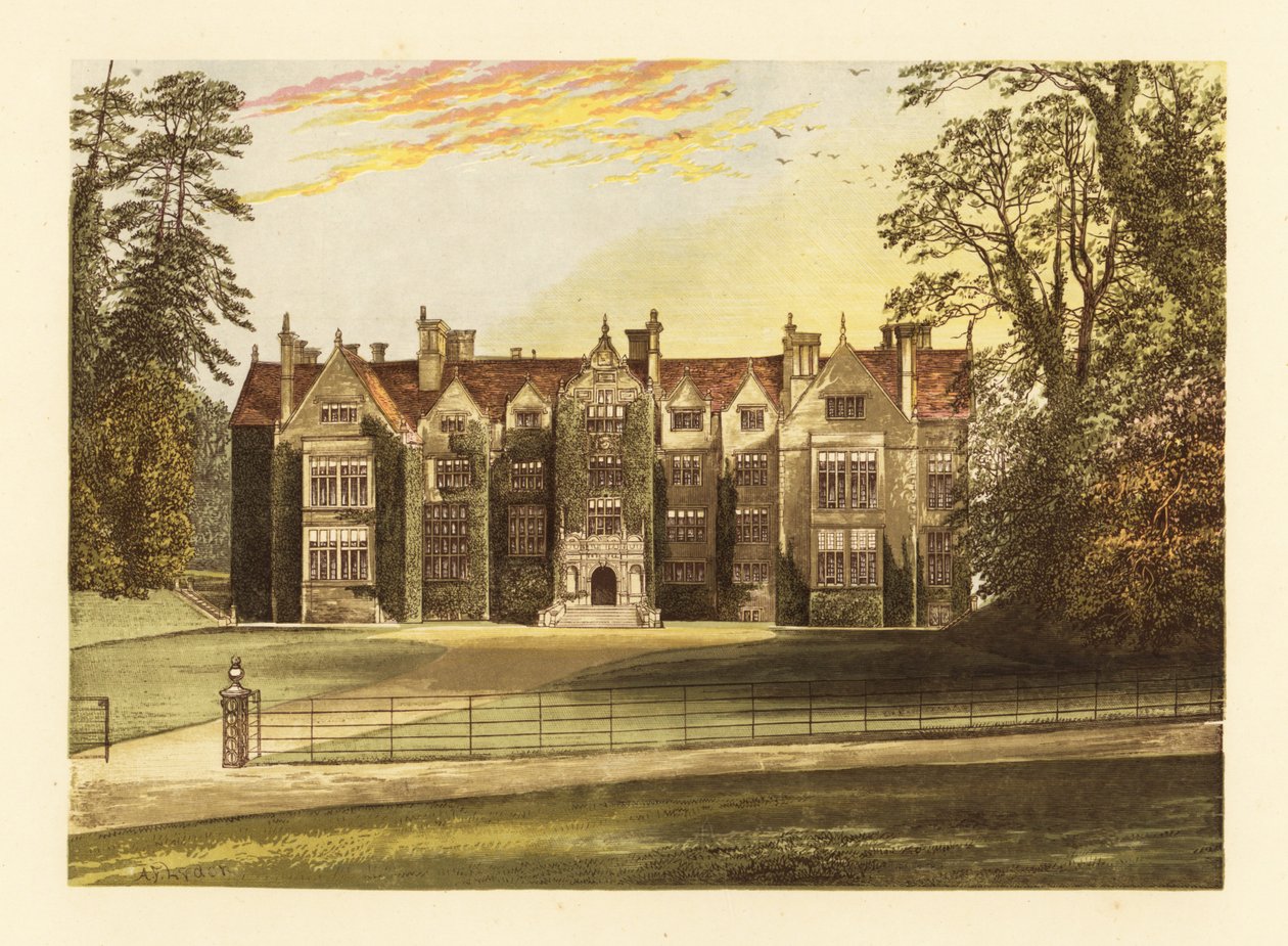 Opactwo Wroxton, Oxfordshire, Anglia. autorstwa Alexander Francis (after) Lydon