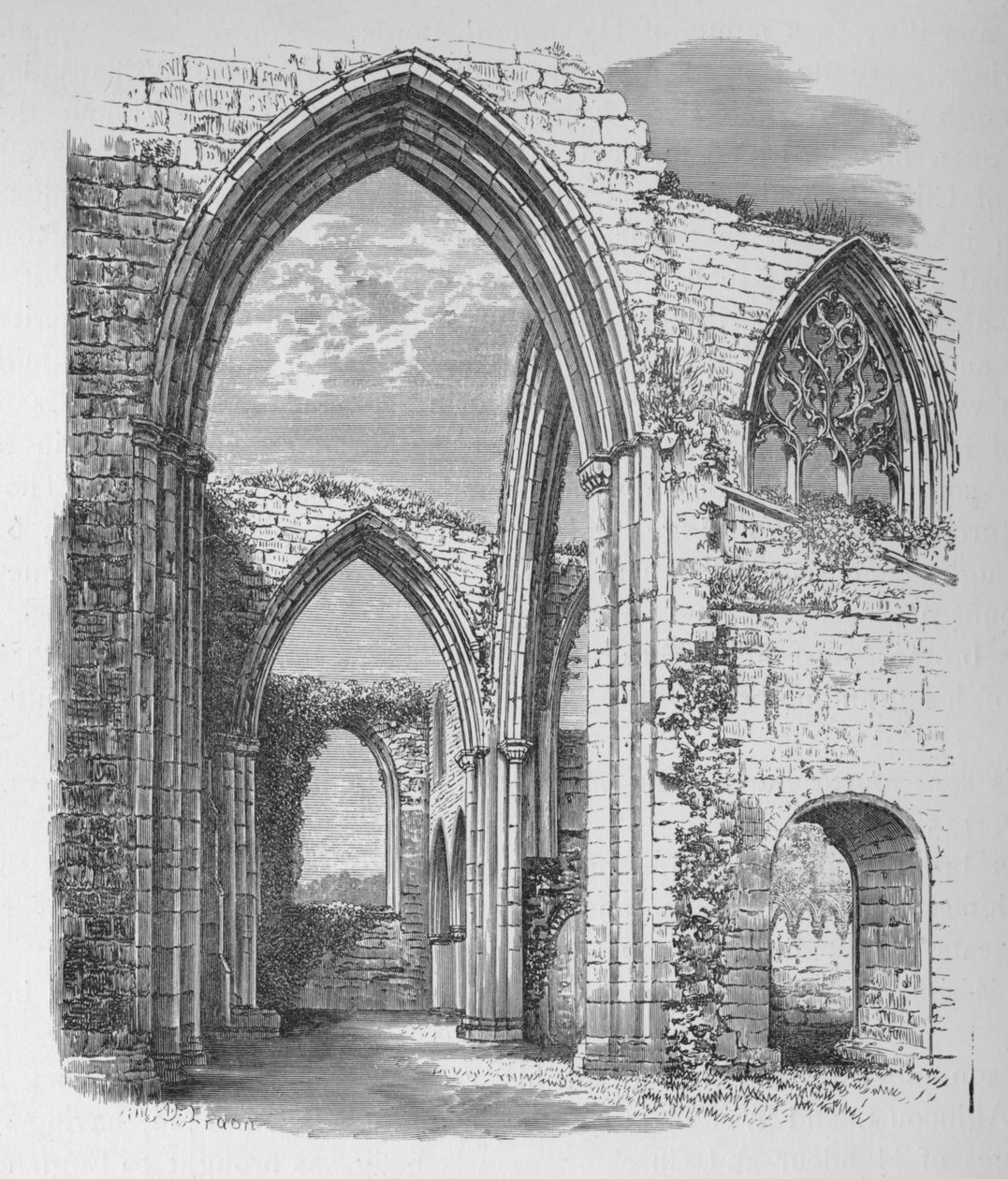 Arches of Transept, Bolton Priory, c1880, 1897 autorstwa Alexander Francis Lydon
