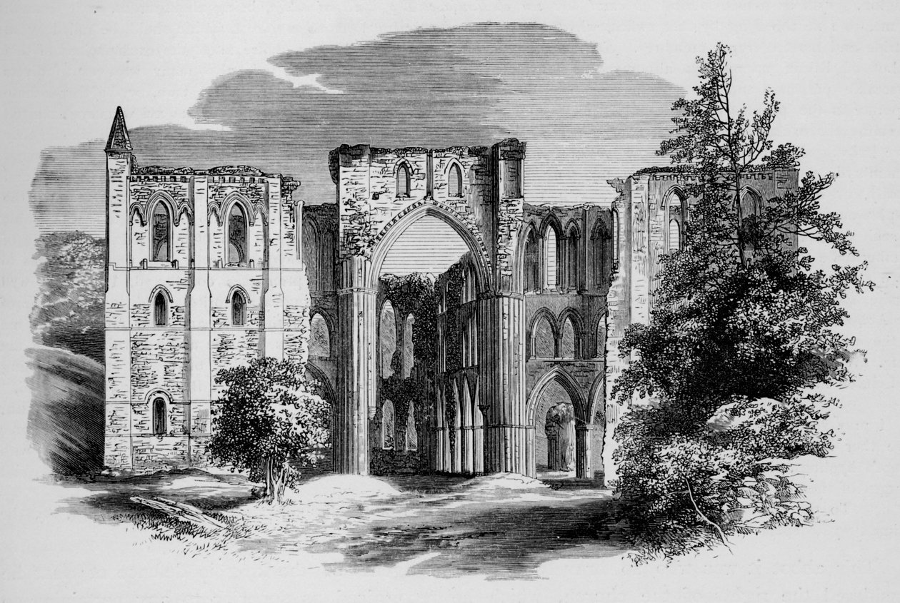 Chór, Północ, Opactwo Rievaulx, ok. 1880, 1897 autorstwa Alexander Francis Lydon