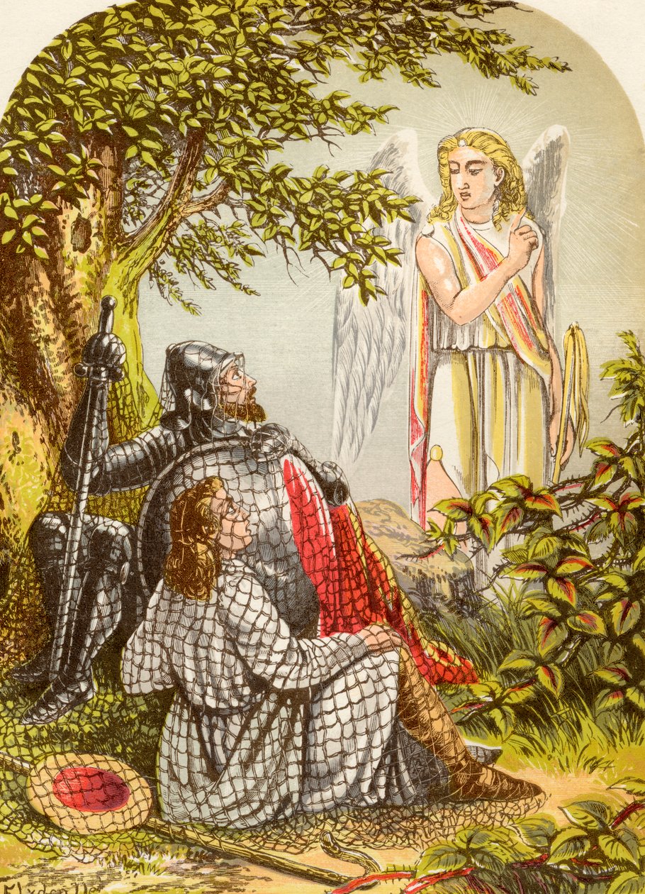 Christian and Hopeful Caught in the Net, z książki The Pilgrims Progress autorstwa Johna Bunyana, opublikowanej ok. 1880 r. autorstwa Alexander Francis Lydon
